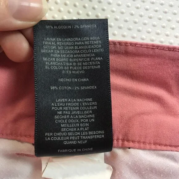 Kut From The Cloth Melon Pink Chino Trousers Pants Women's Size 0 - KC330MA3SF - Picture 6 of 10